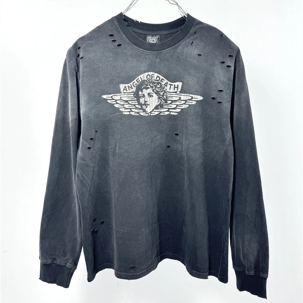 Vintage Angel Cotton Long Sleeve T-Shirt