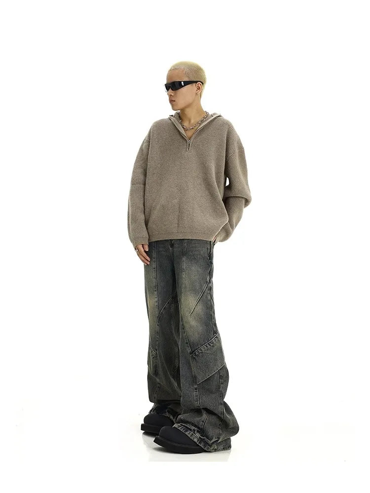Men’s Relaxed Wide-Leg Denim Jeans