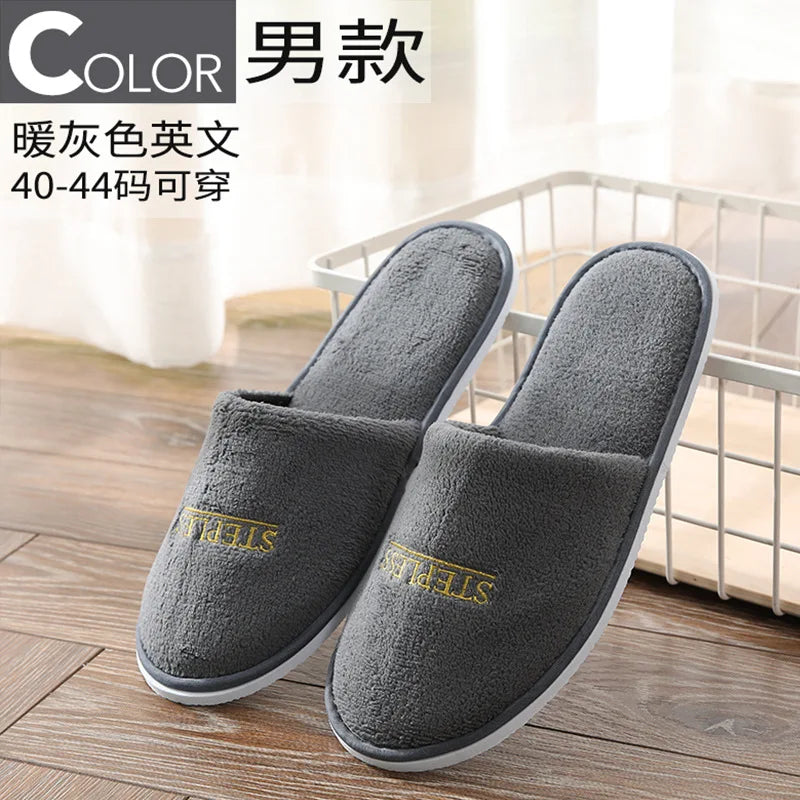 4Pairs/Lot Men Women Kids Disposable Hotel Guest Slippers Cotton Slides Home Travel SPA Slipper Hospitality Cheap Footwear