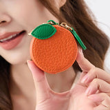 Fruit Coin Purse with Zipper & Keychain