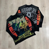 Retro Goddess Print Long Sleeve Tee – Men's Relaxed Fit