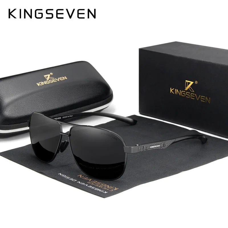 KINGSEVEN Brand Classic Male Sunglasses Men Fashion Polarized UV400 Retro Glasses Outdoor Driving Causal High Quality Eyewear