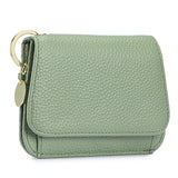 Women Genuine Leather Slim TriFold Wallet Credit Card Holder With Zipper Coin Pouch, ID Window & Keychain