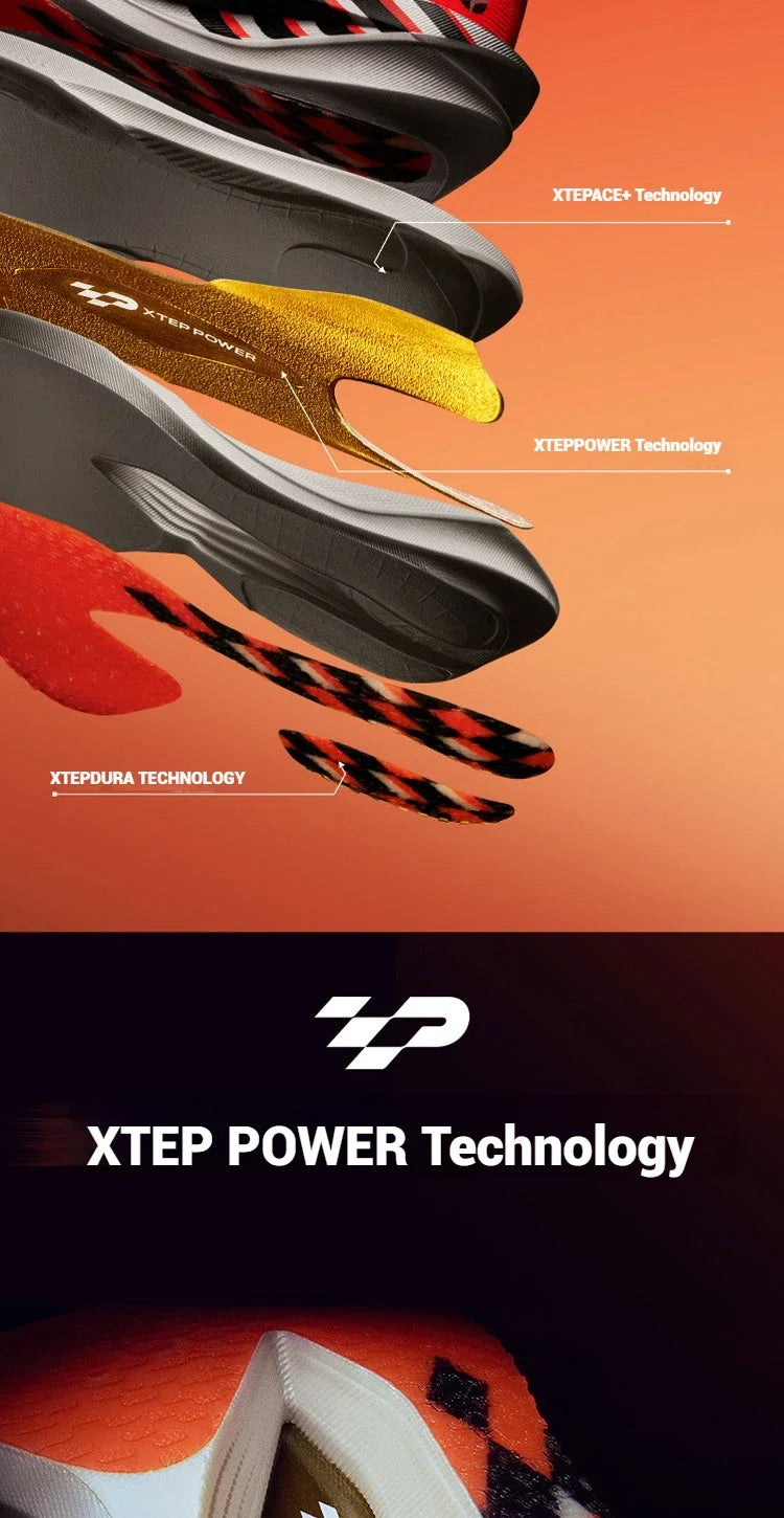 Xtep 160X 7.0 Pro Running Shoes 2025 Cushioning Shock Sneakers Professional Marathon PB Carbon Plate Sports Shoes 975319110041