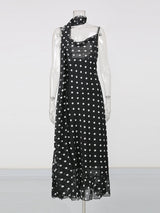 Elegant High-Waist A-Line Maxi Dress