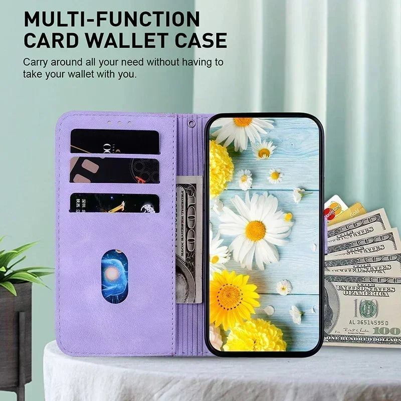 Motorola Moto Magnetic Faux Leather Wallet Phone Case