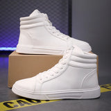 2026 Spring Fashion Red Men's Sneakers High Top Skateboarding Shoes for Men Women Comfortable Unisex Leather Sneakers Size 35-46