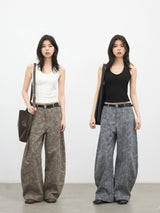 CHIC VEN New Women Jeans Loose Casual High Waist Wide Leg Denim Pants Paisley Female Trousers Spring Autumn 2026