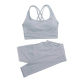 Women's Yoga Set with Sports Bra & High-Waist Leggings