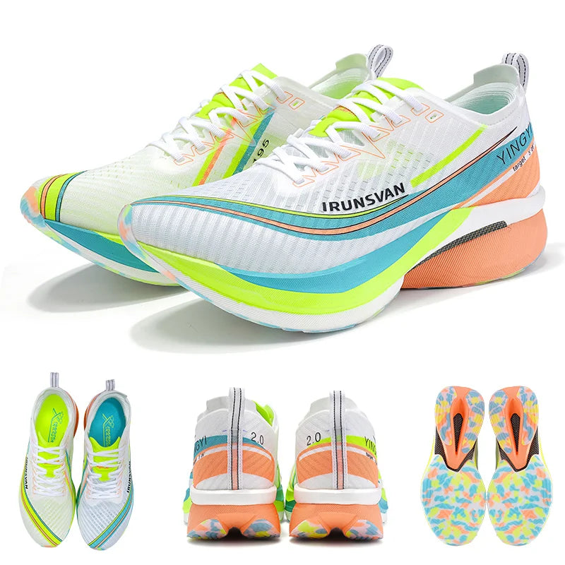 IRUNSVAN 2025 Carbon Shoes Trail Running Shoes Marathon Air Cushion Men Sports Running Shoes Original Trendy Casual Unisex