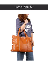 Women's Large Capacity Cowhide Handbag Female Retro Fashion Luxury Bags Ladies Real Natural Cow Leather Shoulder Bag for Lady