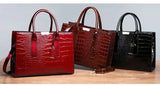 Luxury Vintage Crocodile Pattern Tote