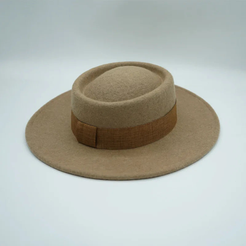 Wool Felt Fedora & Boater Hat – Wide Brim, Unisex