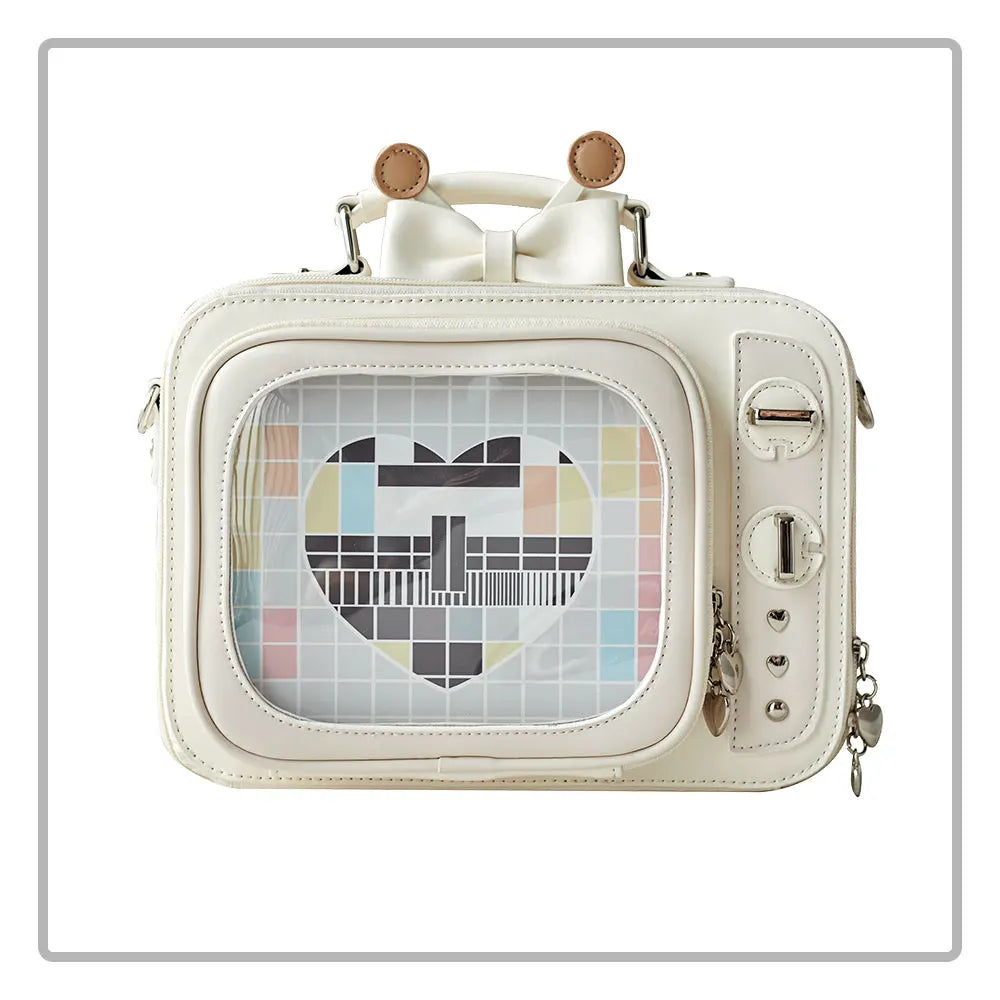 Novelty Tv Shape Ita Bag Retro Television Women Shoulder Bag Design Ita Backpack with Inserts Girls Crossbody Bag
