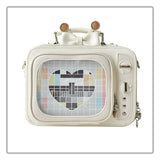 Novelty Tv Shape Ita Bag Retro Television Women Shoulder Bag Design Ita Backpack with Inserts Girls Crossbody Bag