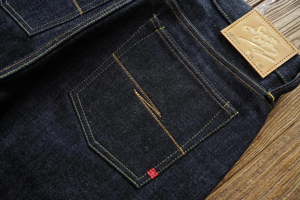 Sauce Origin 1A915-AG Men's Selvedge Denim Jeans | 15 oz Taper Fit