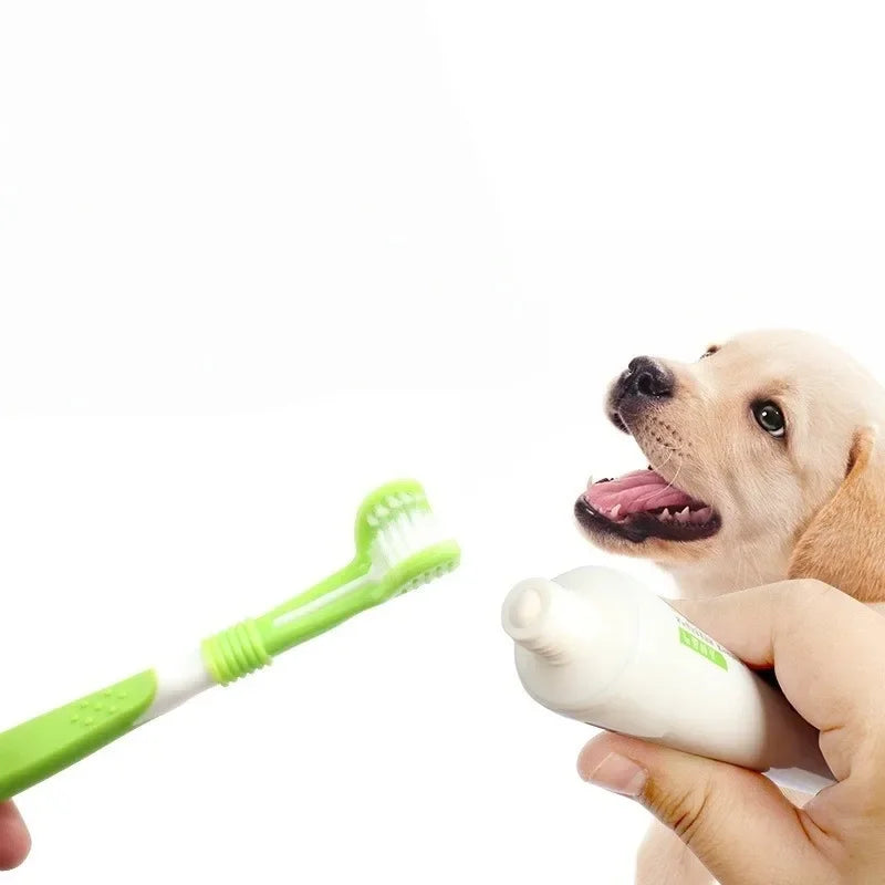 3-Sided Pet Toothbrush | Gentle Dental Care for Dogs & Cats