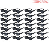 28 PCS Rectangle Sunglasses | UV400 Unisex Set