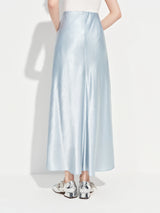 Acetate Trumpet Midi Skirt – Elegant Drape