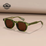 Classics Rivets Style Retro Sun Glasses for Women TR90 Frame Polygon Polarized Sunglasses UV400 Male Black Green 2025 Summer