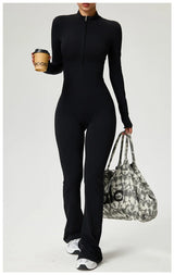 High-Performance Long Sleeve Yoga Jumpsuit