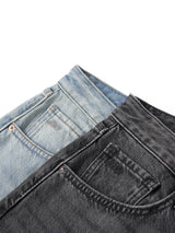 SIMWOOD 2026 Autumn Winter New Loose Straight 13oz 100% Cotton Fabric Jeans Men Washed Vintage Classical Denim Trousers
