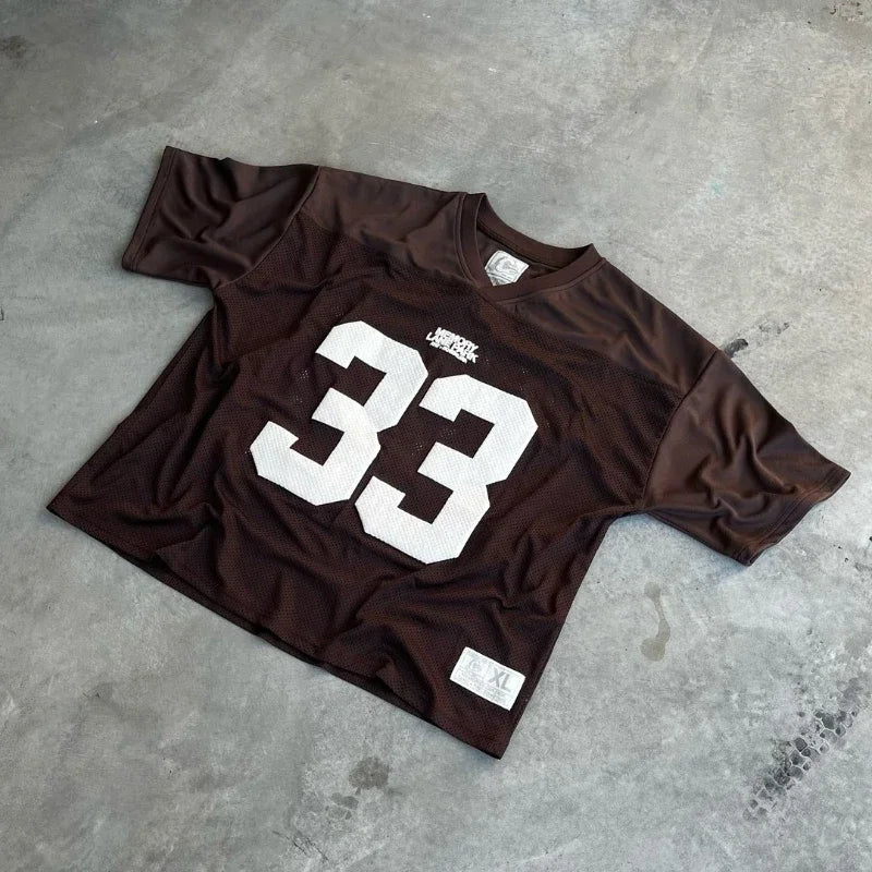 Y2K Retro Oversized Mesh Jersey