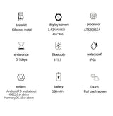 NORTH EDGE GPS Smart Watch – AMOLED, Bluetooth & IP68