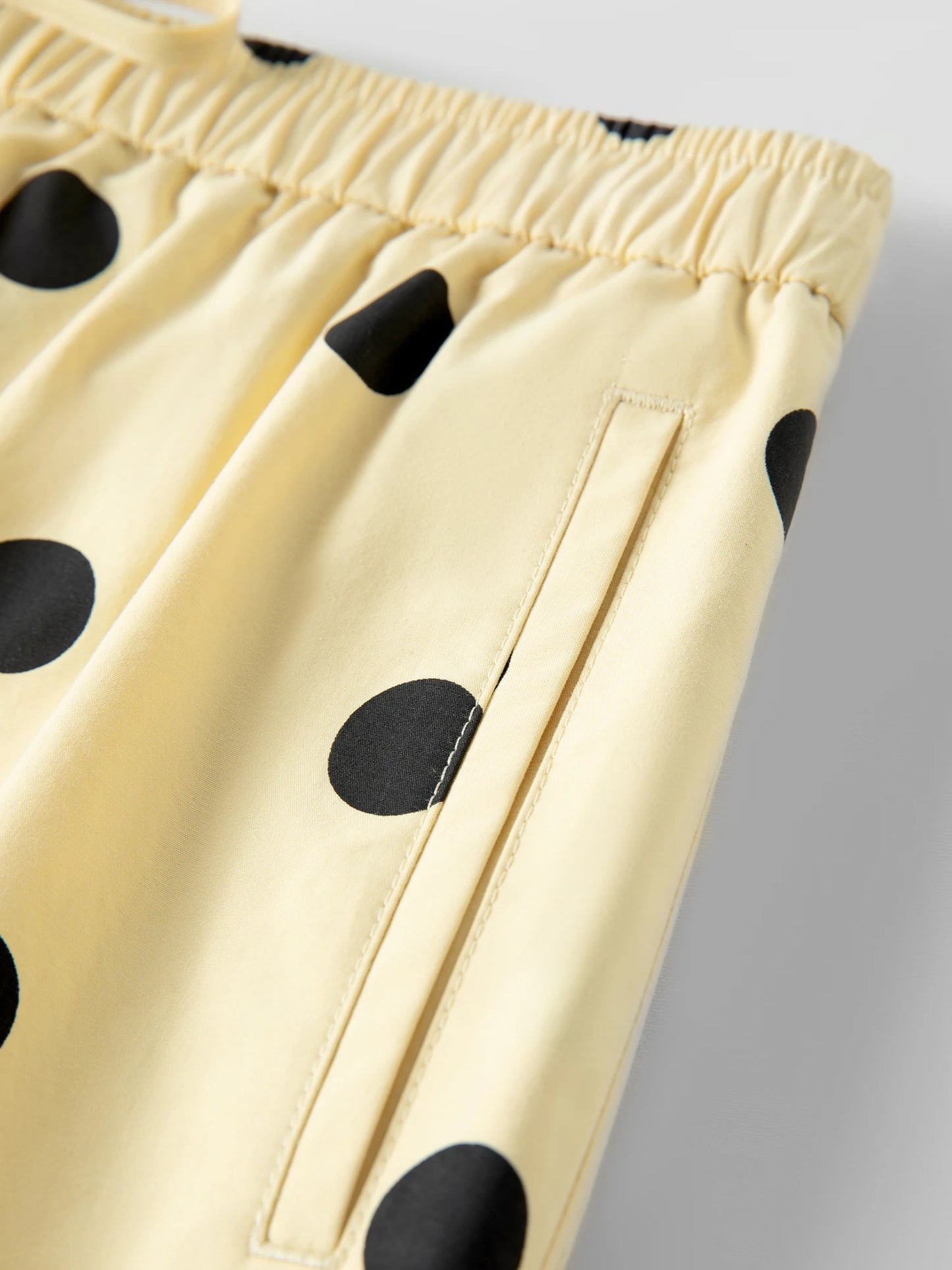 Polka Dot Lace-Up A-Line Skirt – Chic Knee-Length