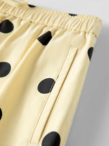 Polka Dot Lace-Up A-Line Skirt – Chic Knee-Length