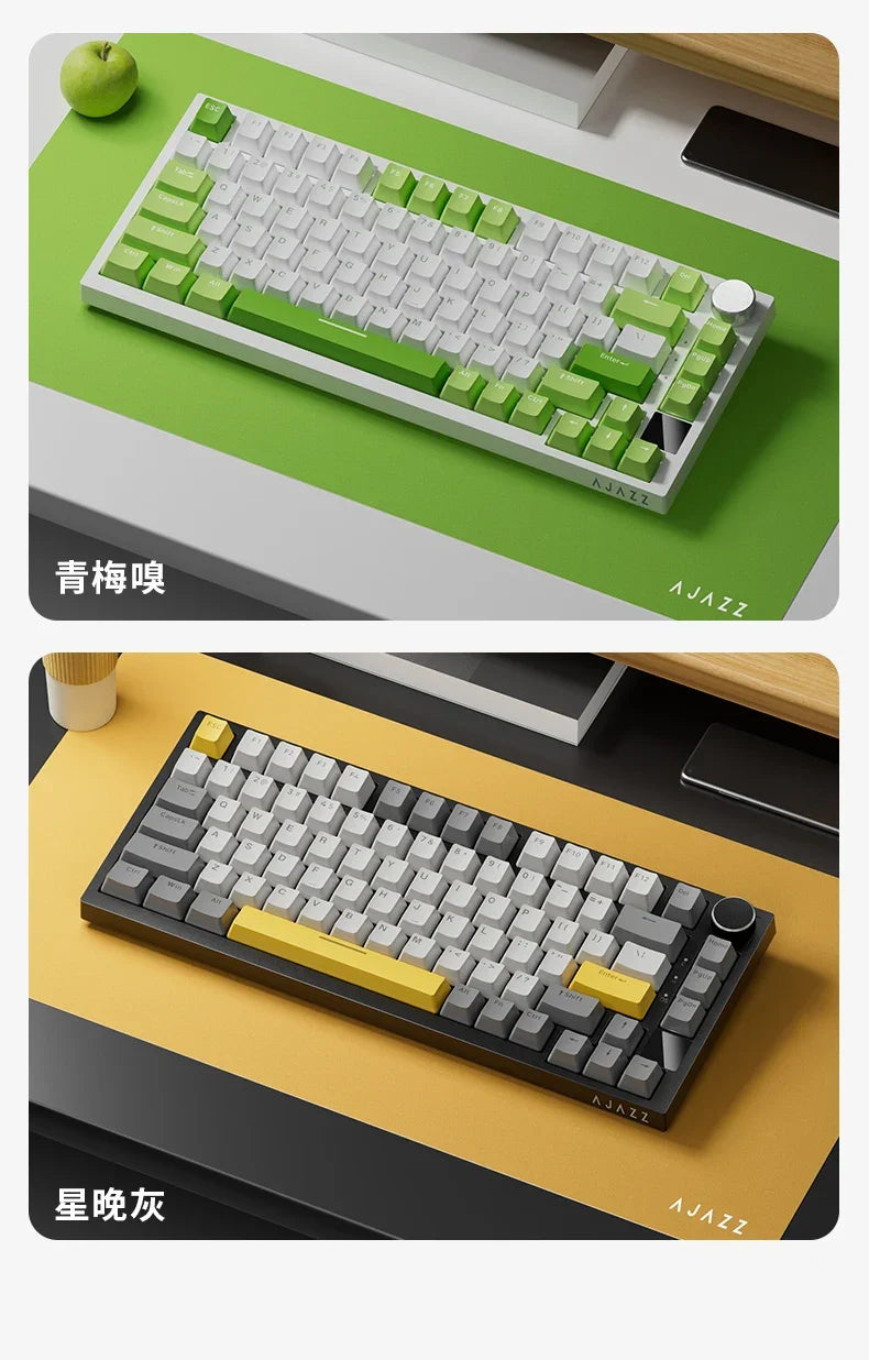 AJAZZ AK820 Wireless Gaming Keyboard, GASKET Structure, RGB Backlight, 5-Layer Sound Dampening Foam, PBT Keycaps