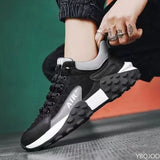 Large Size Spring and Autumn New Thick Sole Height Increasing Casual Men's Shoes Niche Trend Versatile Flat Sports Men's Shoes