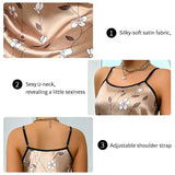 Elegant Floral Satin Nightdress