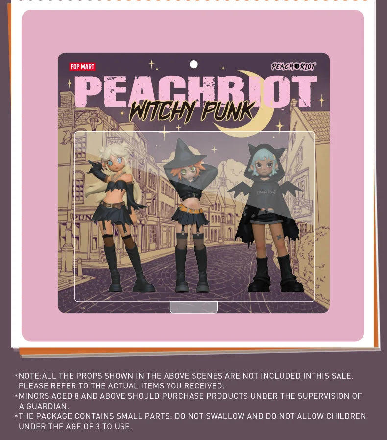 POP MART Peach Riot Witchy Punk Figures 100% Figurine Cute Toy Action Figure