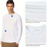 Nheals UPF 50+ Long Sleeve T-shirt Men's UV Sun Protection Quick Dry Breathable Sunscreen T-shirt Hiking Fish Performance Tops