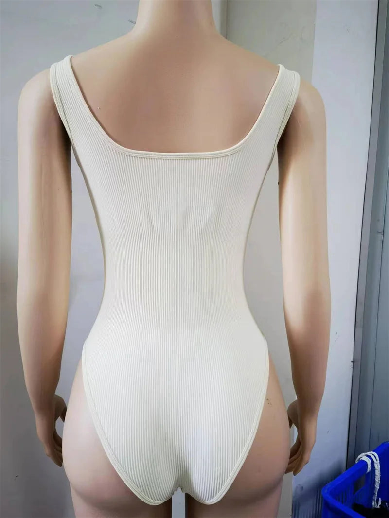 Ribbed Sculpting Seamless Jumpsuit | Firm Compression Shapewear