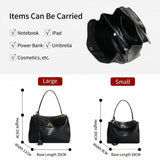 2026 large Genuine leather shoulder bag armpit top layer cowhide large capacity women's commuting high-end tote bag