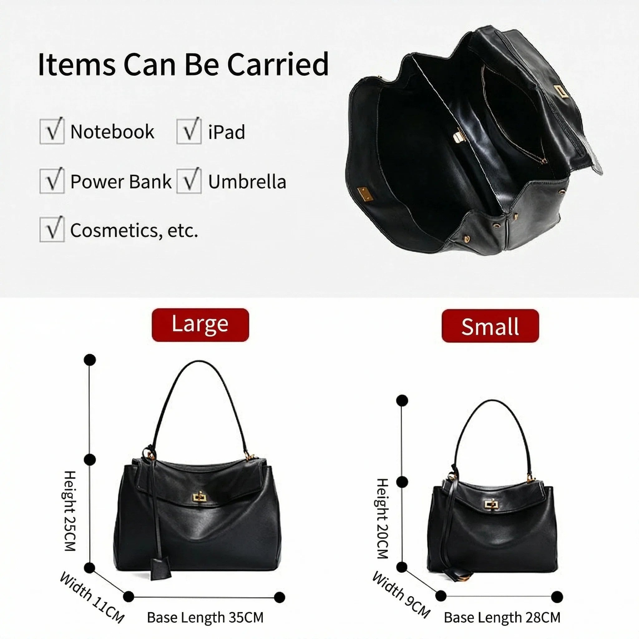 2026 large Genuine leather shoulder bag armpit top layer cowhide large capacity women's commuting high-end tote bag