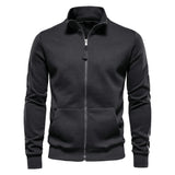 Men's Stand Collar Zip-Up Jacket