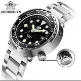 ADDIESDIVE2025 New Men's Mechanical Watch 8215 Movement Sapphire Glass Stainless Steel Watch Night Light Waterproof Diving Watch