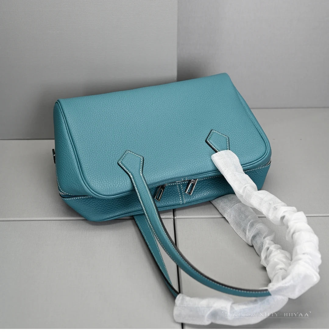 Genuine Leather Handbag Top Layer Leather Advanced Feeling 2025 New Model Fashion High-Capacity Woman