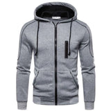 Men's Color Block Fleece Zip-Up Hoodie