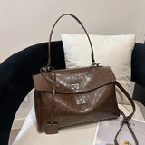 Minimalist Luxury Korean Soft Leather Flap Bag Women Detachable Crossbody Strap Large Capacity Office Daily Commuter Hand Purse