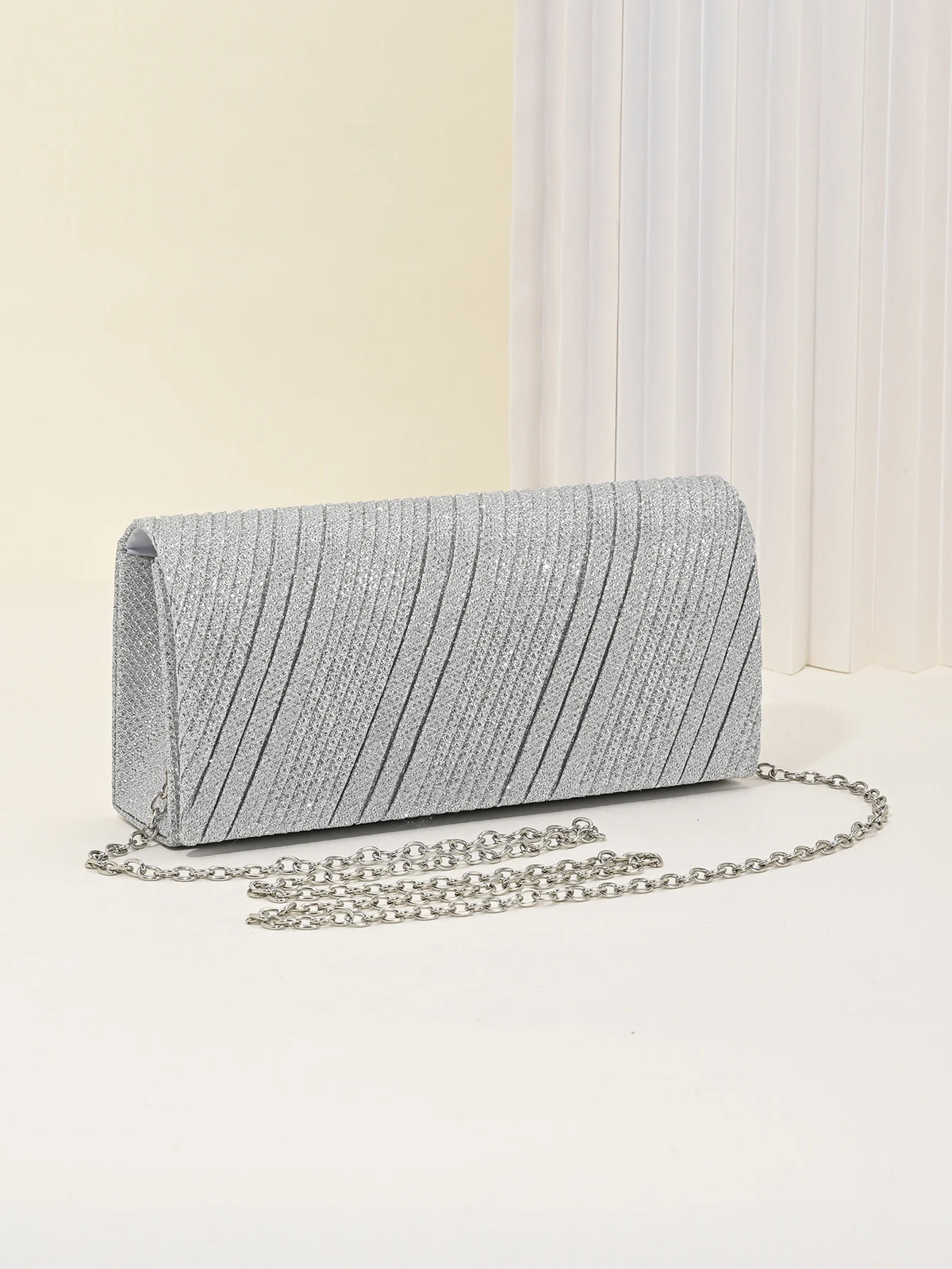 Simple And Elegant Glitter Evening Bag Clutch Purses for Women Ladies Sparkling Party Handbag Wedding Bag
