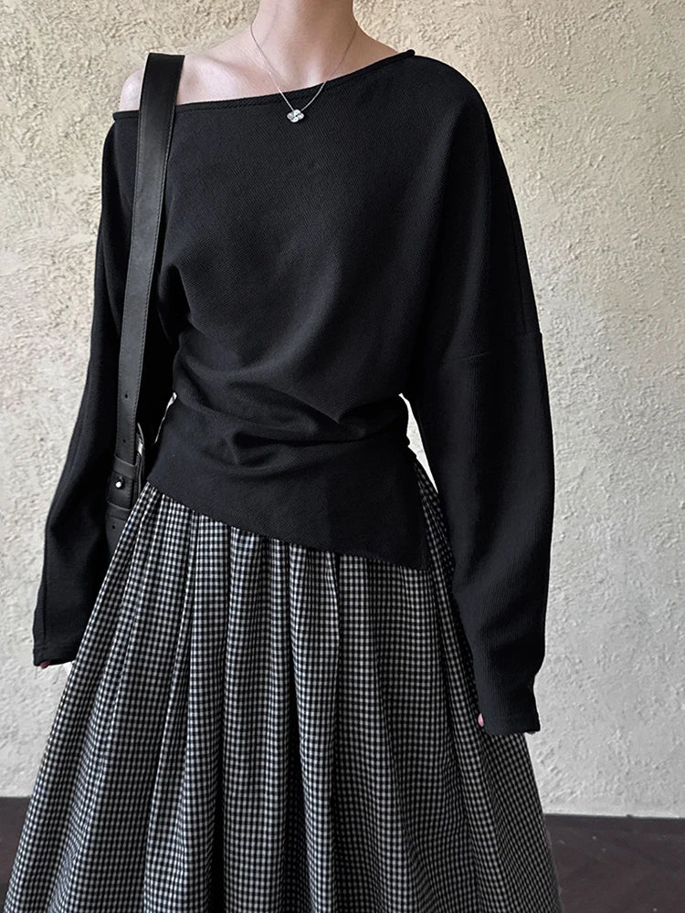 Women's Pleated Relaxed-Fit Sweatshirt