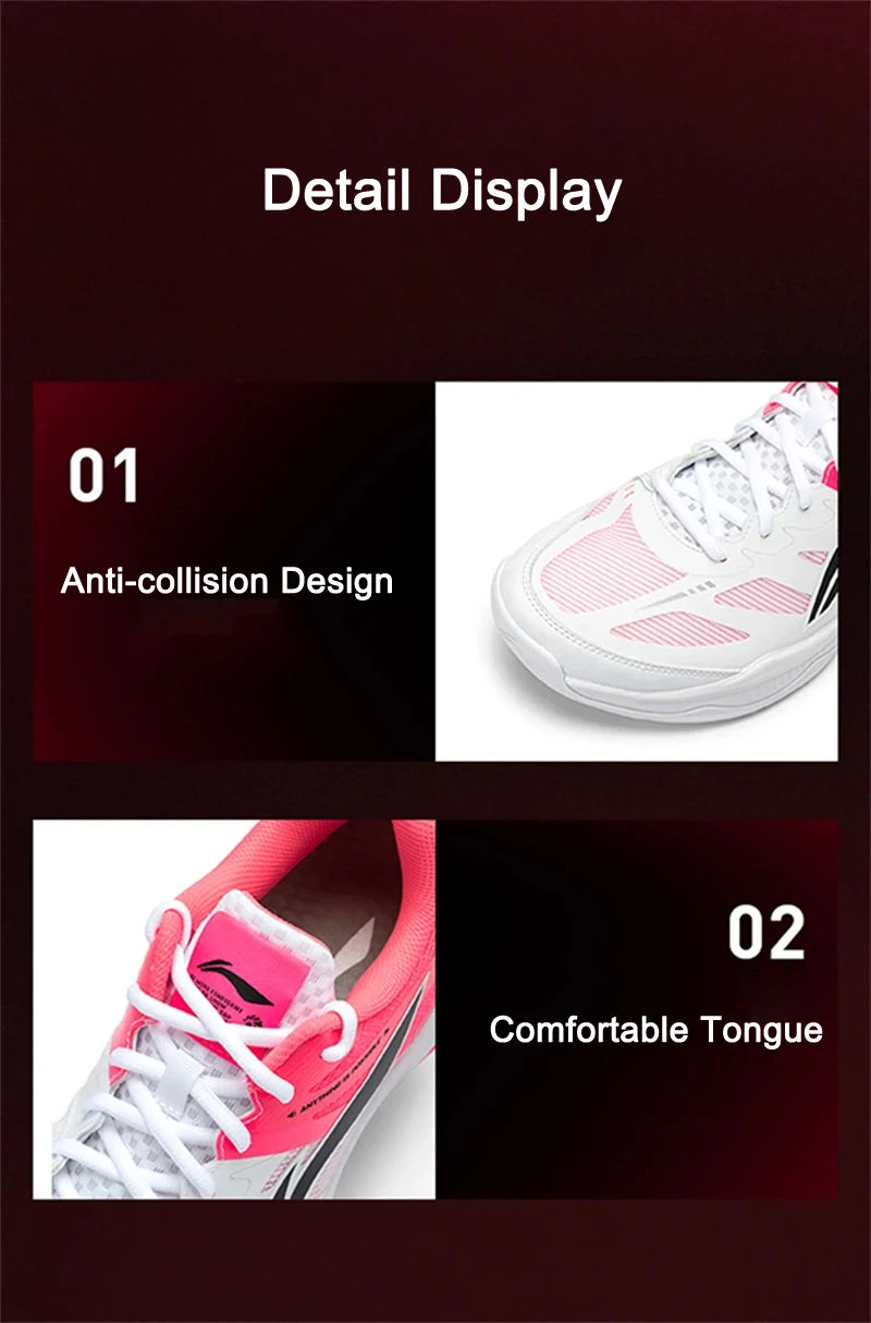 Li-Ning Unisex GLADIATOR Ⅱ Badminton Training Shoes Cushion Rebound LiNing Men Women Stable Support Sneakers AYTV017