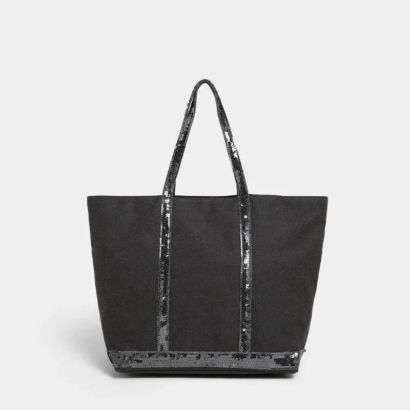 Women's Sequin Canvas Tote Bag