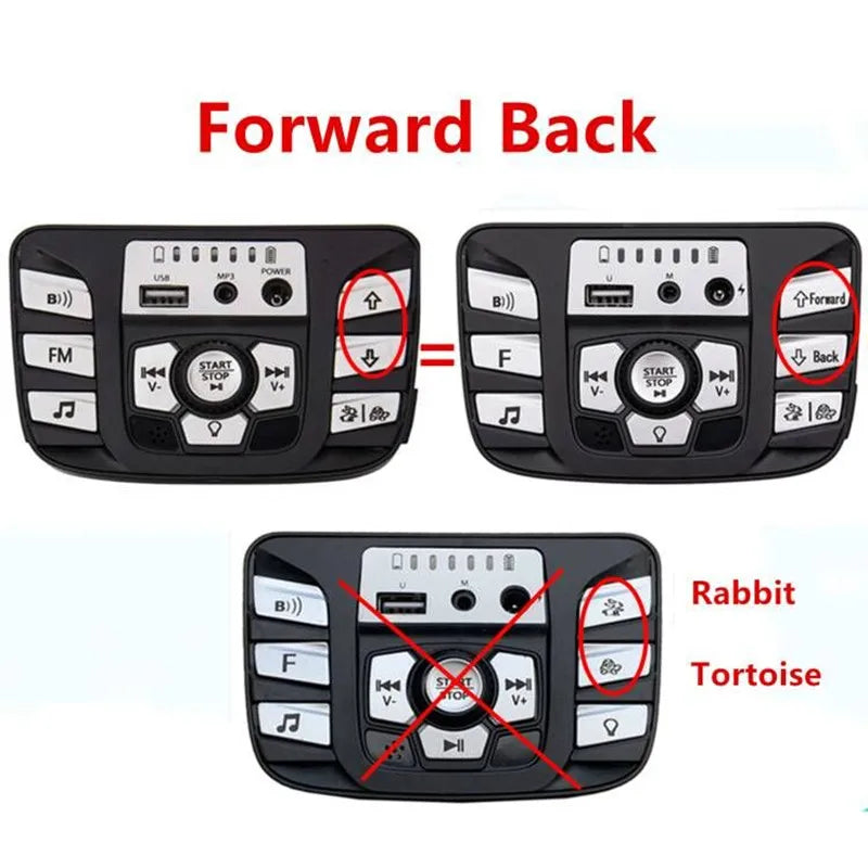 Kids Ride-On Car Bluetooth Control Panel 12V 24V