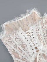 Strapless Lace Mini Dress – Elegant Sheer Patchwork Slim Fit Evening Dress