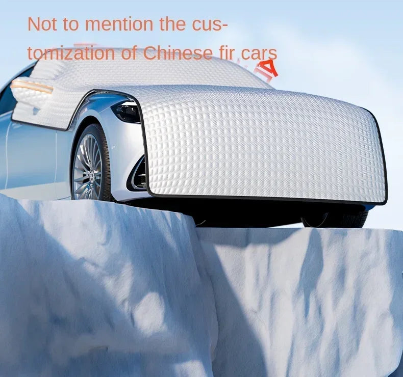 All-Weather Half Car Cover – Windshield & Roof Protection